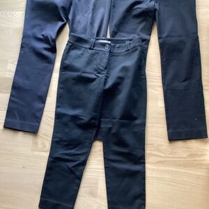 Lot of 3  Loft Dress Pants  Sz  00P  All Black  Dress Slacks Work Business